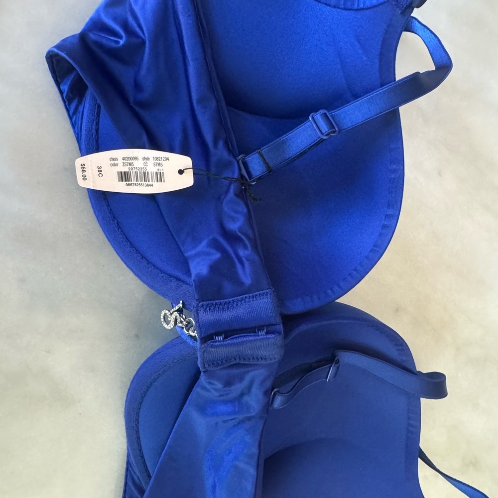 Blue Embellished Women's Bra - Picture 4 of 7